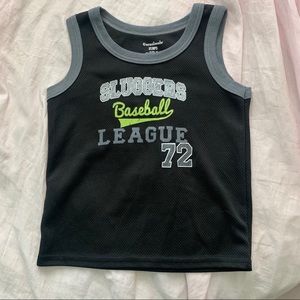 mesh baseball muscle tee